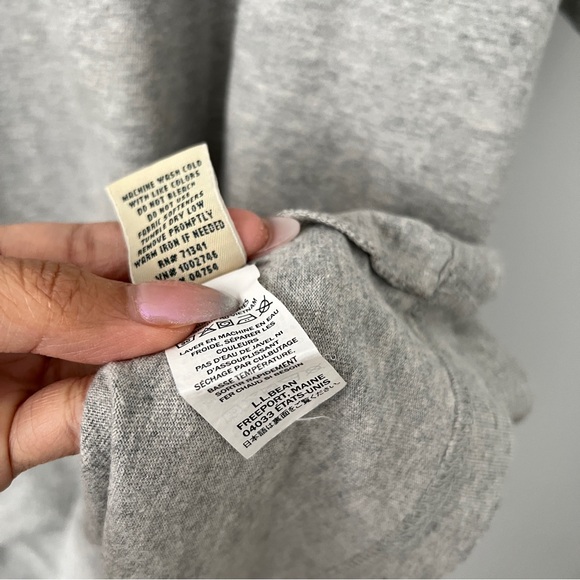 LL Bean Plain Grey Tees T-Shirt - XL - Picture 3 of 10